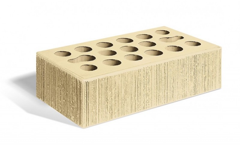 Облицовочный пустотелый, М-150,120x250x65, белый бархат, Керма