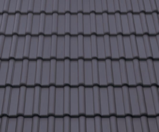 Черепица цементно-песчаная Франкфуртская, Braas, черный